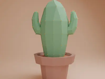 Cactus Low Poly Low-poly 3D model