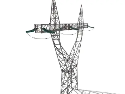 Electricity Pole 4 3D model