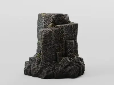 Mountain Rock 25 Modular Low Poly PBR Low-poly 3D model