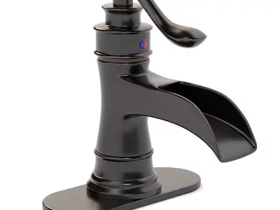 Bathfinesse Oil Rubbed Bronze Bathroom Faucet Single Handle 3D model