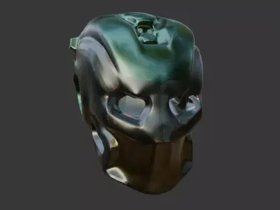 Sci-Fi Mask Low-poly 3D model