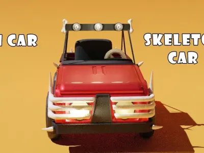 Cartoon Car Low-poly 3D model