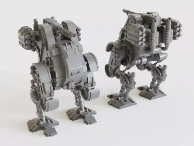 Gothic Sci Fi Walker 3D print model