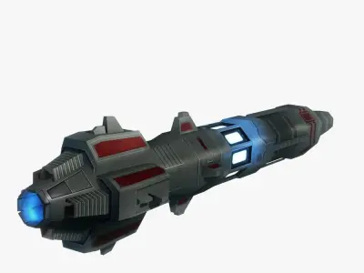 Missile 8 sci-fi low poly Low-poly 3D model