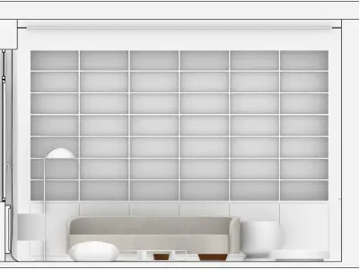 Elegante soggiorno contemporaneo 3D model