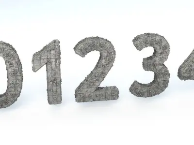 Sci Fi Shapes The Numbers 3D model