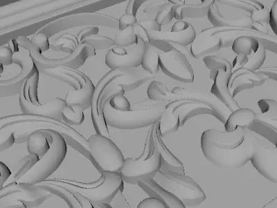 carved baguette 3D model 14