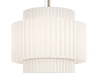 Pleated Shade LED Pendant 3D model