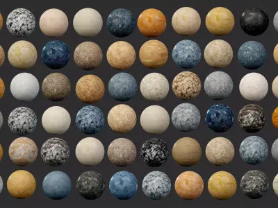 60 Marble and Granite Seamless PBR Textures Texture