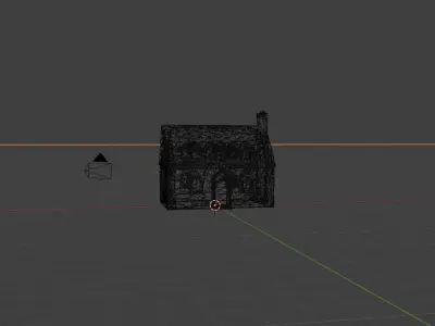 Medieval House Low-poly 3D model 48