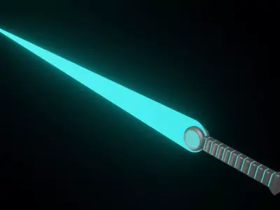 Sci-fi Circle Blade Sword Model A-2 3D model