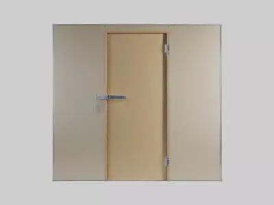 Laminated door model Low-poly 3D model