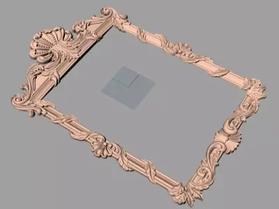 Photo frame 3D relief models STL Files used for CNC Router E651 3D model