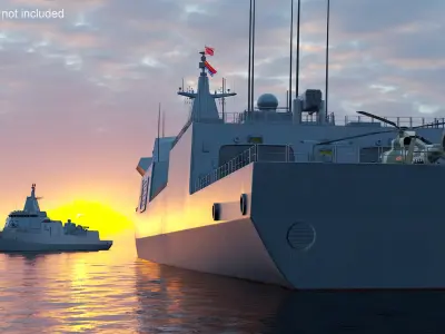  Type-055s Destroyer with Harbin Z-9WZ Helicopter 