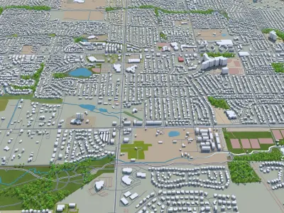 Westminster Colorado USA 30km Low-poly 3D model