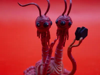 Articulated Sabaac player twins 3D print model