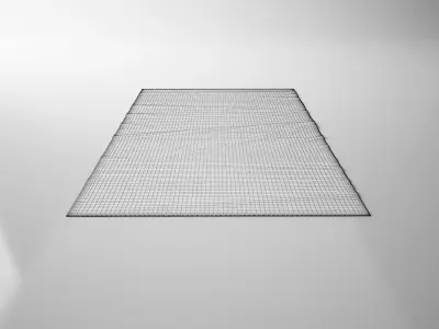 carpet-2 rug with stripes Low-poly 3D model