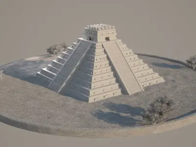 Kukulkan Pyramid Mexico 3D model