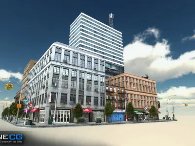 NYC Block 5 Unity Low-poly 3D model