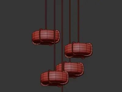 CONTEMPORARY DECO CHANDELIER 3D model