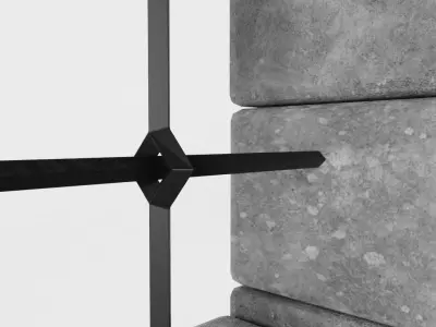 Old Prison Window Low-poly 3D model