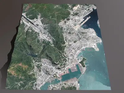 Streets and roads City Kowloon Hong Kong China 3D model