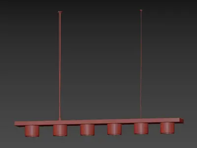 Lava Stone and Aluminum Pendant Light T6 by Buzao 3D model