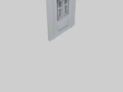 Panel with window door model Low-poly 3D model