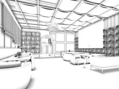 Business Restaurant - Coffee - Banquet  17 3D model