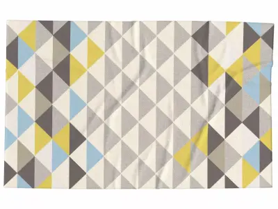Mosaic Triangles Wool Dhurrie 3D model