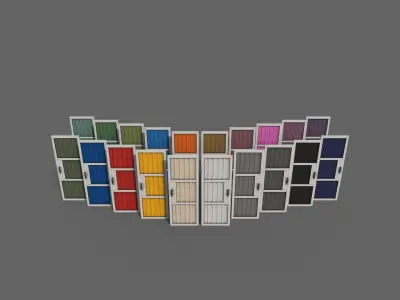 PBR Metal Door A2 Low-poly 3D model