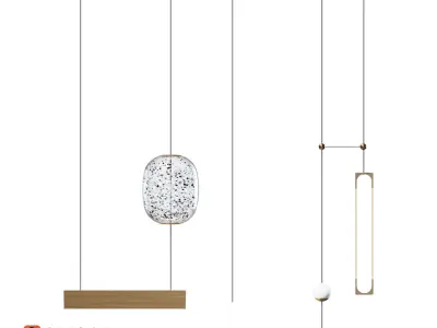 Milky Way Chandelier Horizontal Elements Small 3D model
