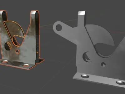 Fence Latch Bundle Low-poly 3D model
