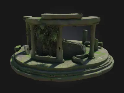 Ancient Ruins Circle  Echoes of a Lost Civilization 3D model