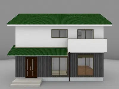 House model for background 06 Low-poly 3D model