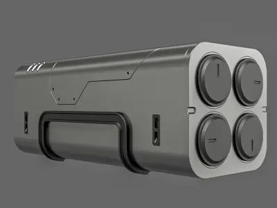 Sci-Fi Gun Barrel Set 3D model