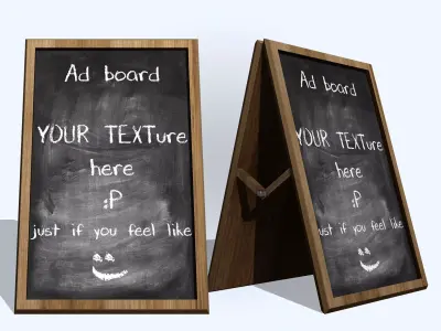 Ad Board Low-poly 3D model