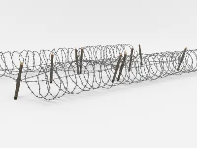 Barb Wire Obstacle 3D model