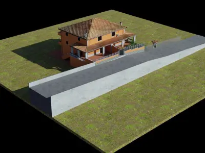 Residential city building 3D model