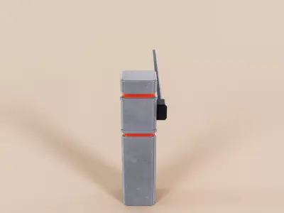 Street Bollard Type E Low-poly 3D model