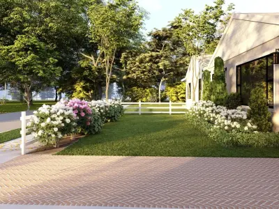 3D Exterior Scene 3D model design garden and landscape 3D model 12