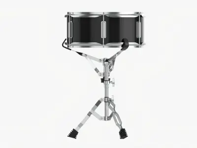 Snare drum acoustic on stand 3D model