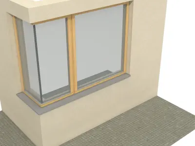 Wooden windows for viz 3D model