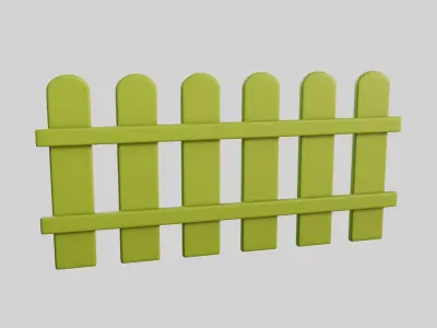 Cartoon Fence 6 3D model
