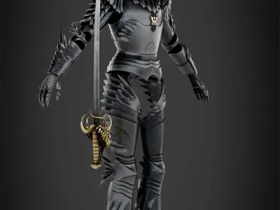 Berserk Griffith Full Armor and Sword for Cosplay 3D Model Pack
