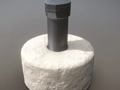 Groundwater Measure Pipe Low-Poly and High-Poly Version 2 3D Model Pack