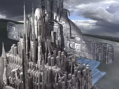 New Babylon City Fallen Angels Kitbash 3D model