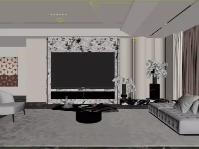 living room 3D model 94