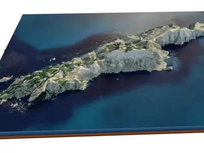 Hydra Island full 3d model terrain 3D model