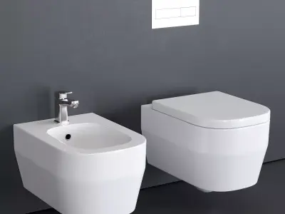 Olympia Ceramica Tutto Evo Wall-Hung WC Low-poly 3D model